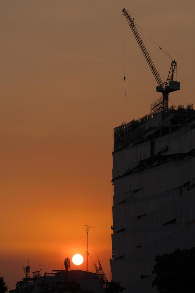 Construction crane in Bangkok, Thailand photo