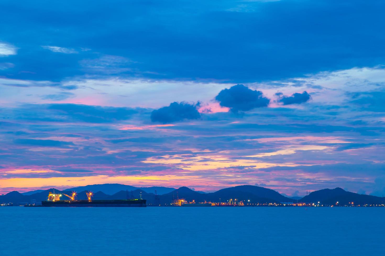 Ships in the morning in Thailand photo