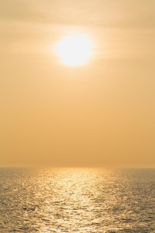 Sunset over the sea photo