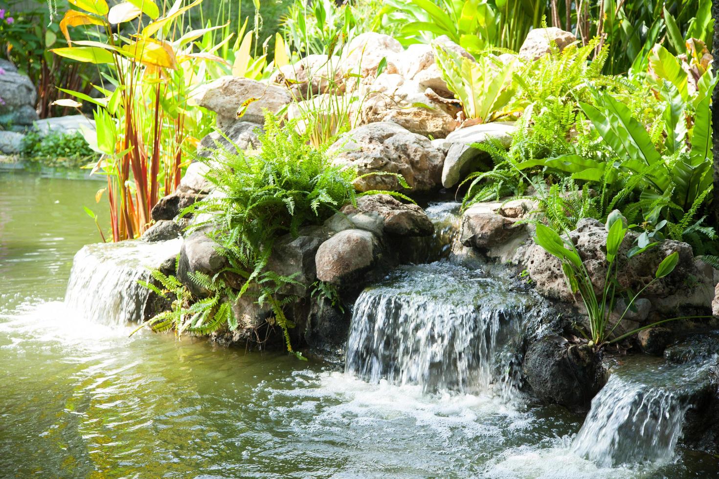 Waterfall in the park photo