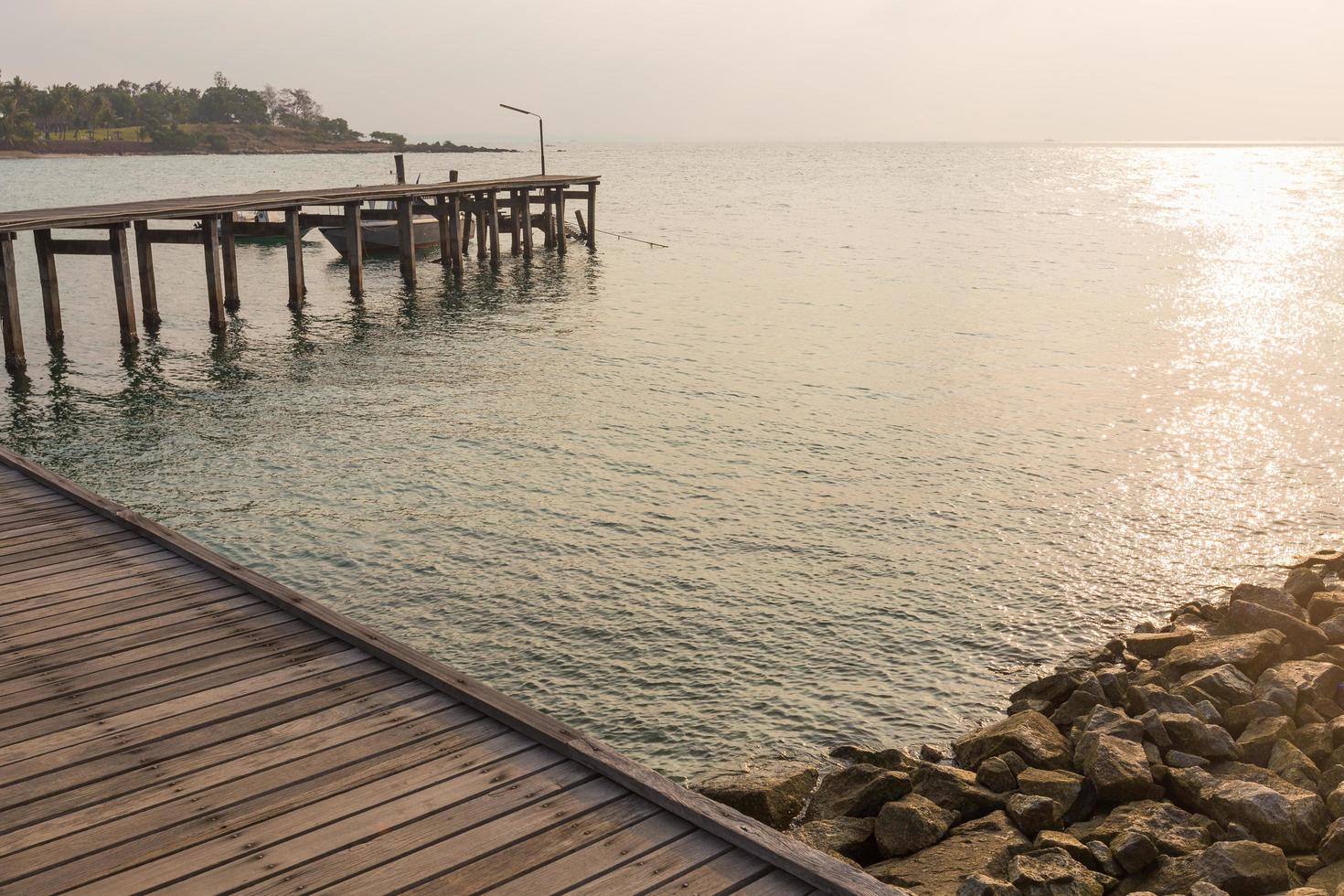 Pier at the sea in Thailand photo