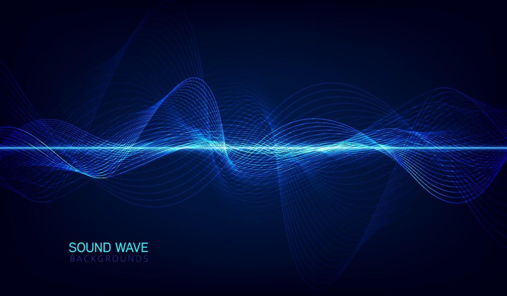 abstract blue digital equalizer, vector of sound wave pattern element