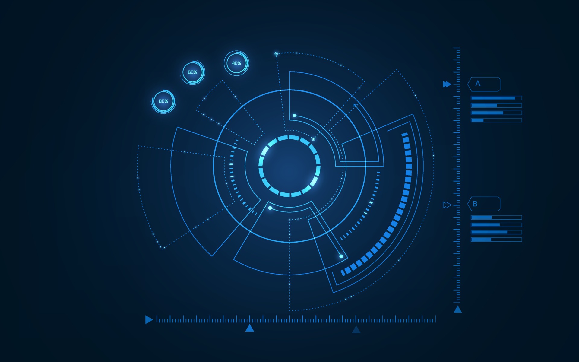 Sci fi futuristic user interface. Vector illustration. 1966658 Vector ...