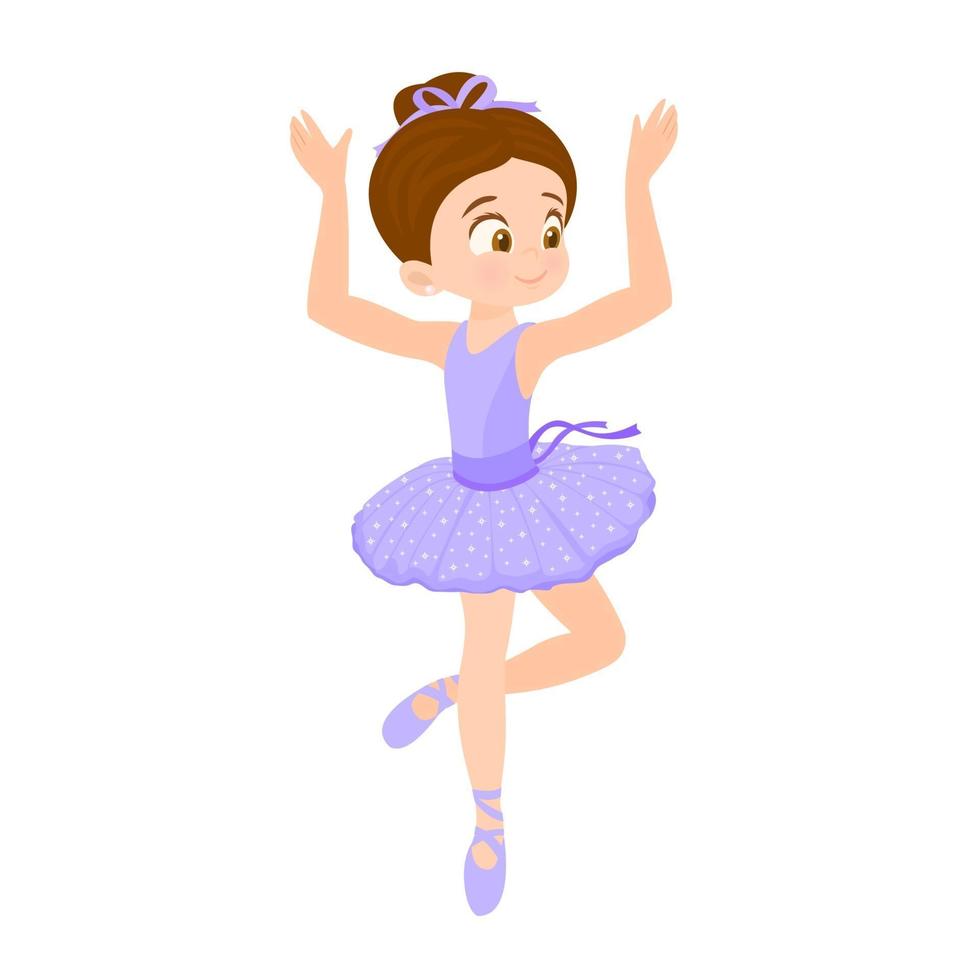 Young graceful girl ballet dancer vector