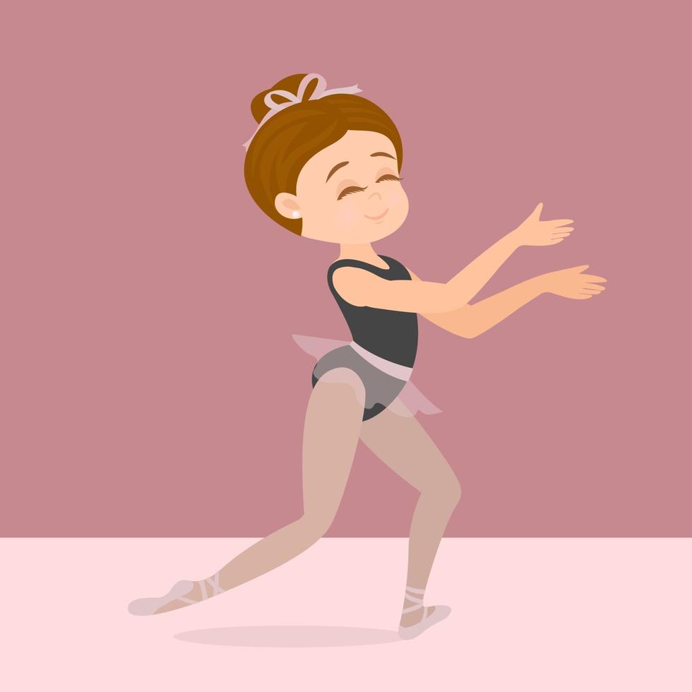 Ballerina in a black tutu vector