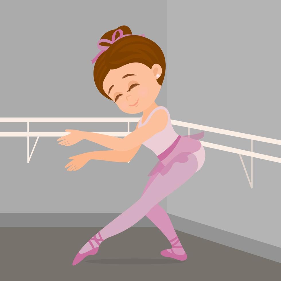 Girl in a dance school vector