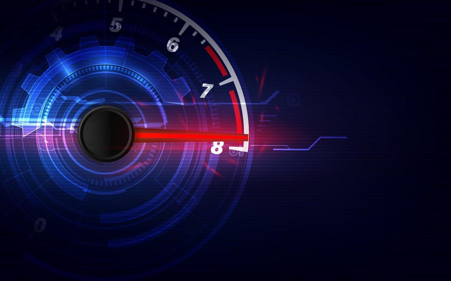 Speed motion background with fast speedometer car. Racing velocity background. vector