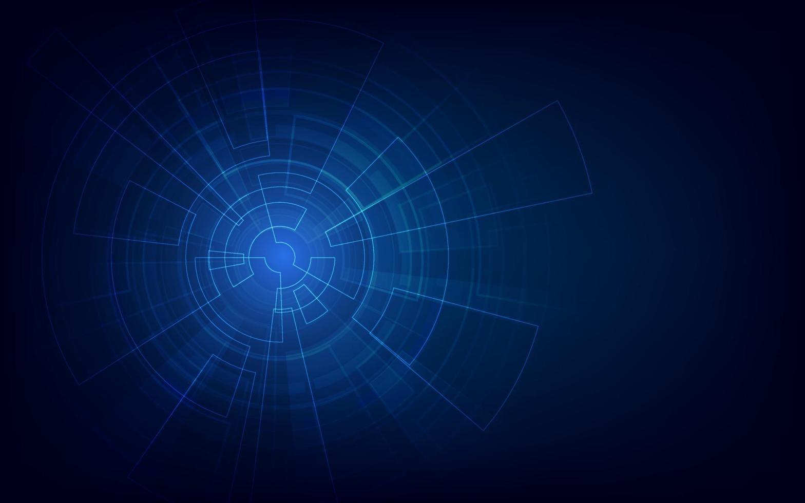 Circle blue abstract technology innovation concept vector background