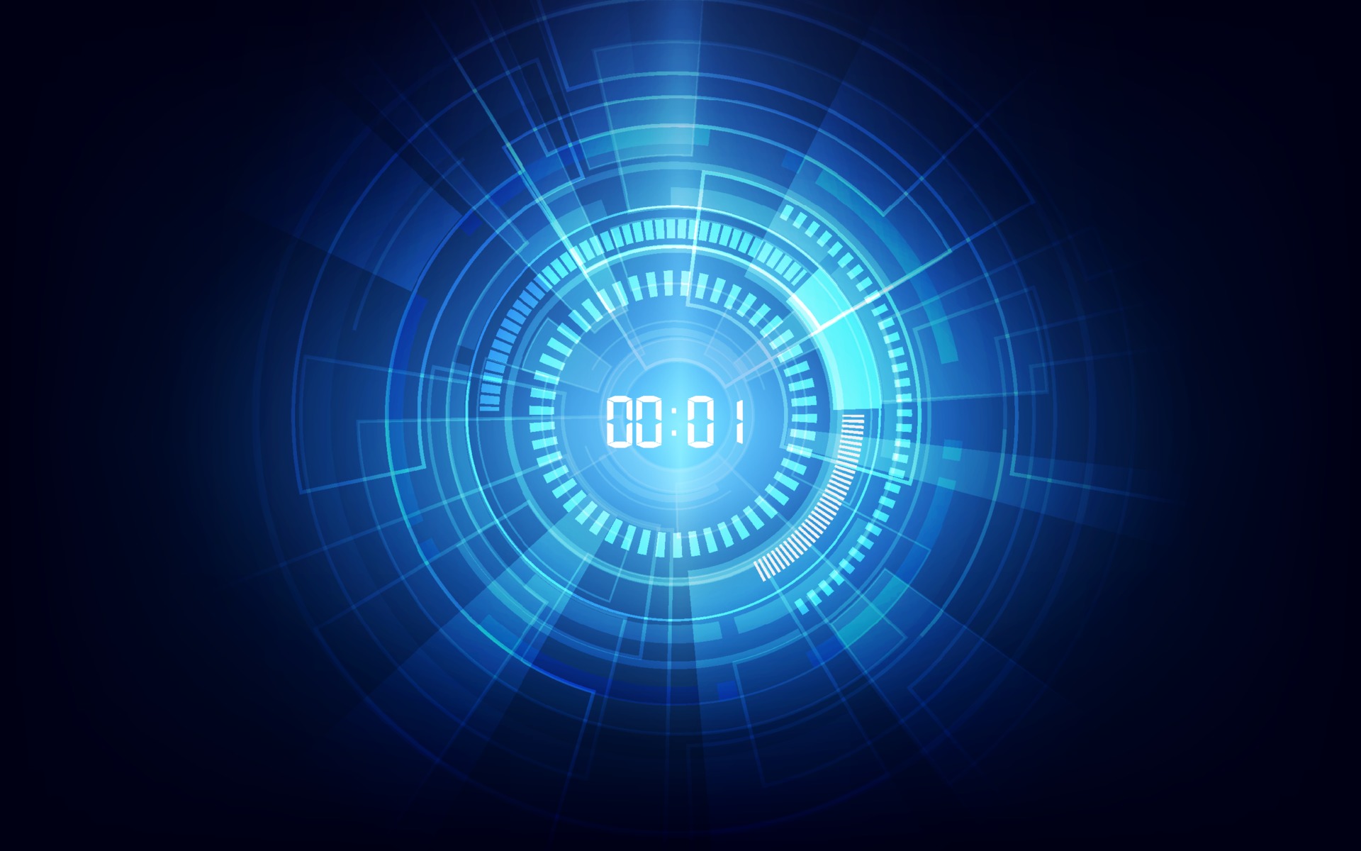 Abstract Futuristic Technology Background with Digital number timer