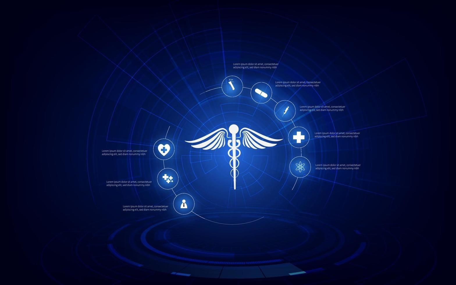 medical technology innovation concept background vector