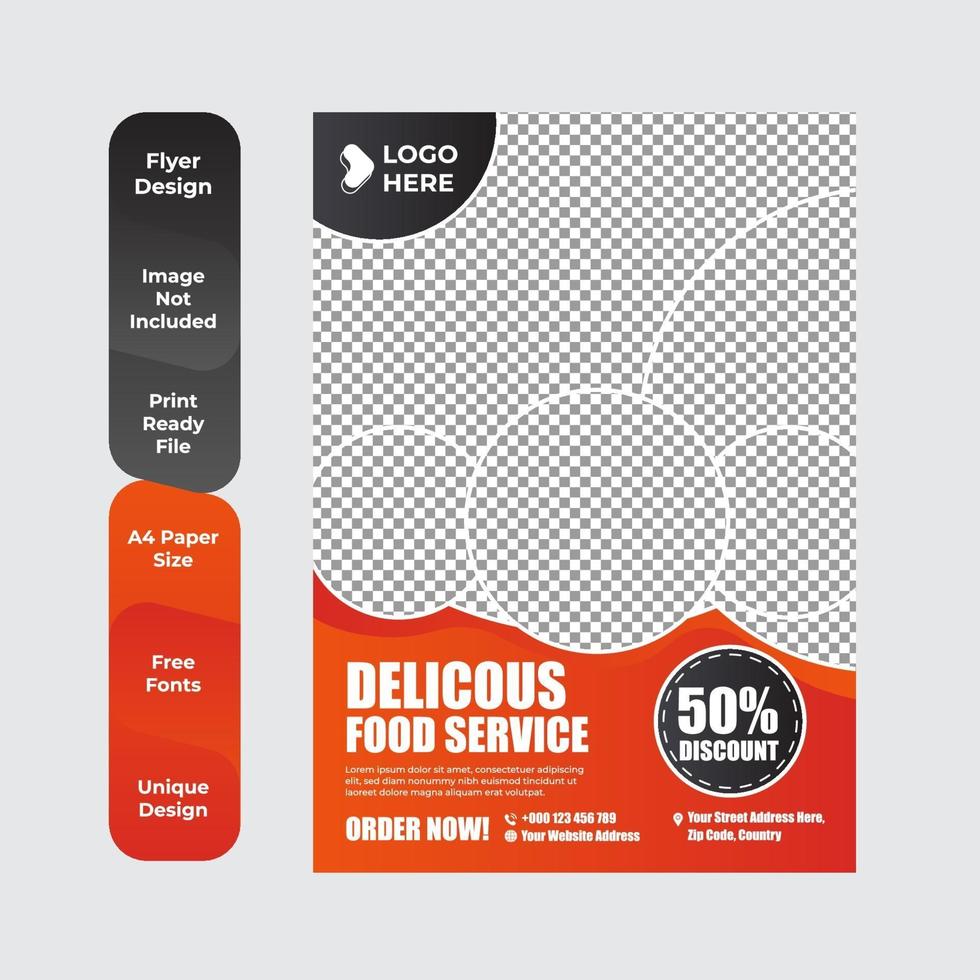 Flyer template for breakfast restaurant business vector