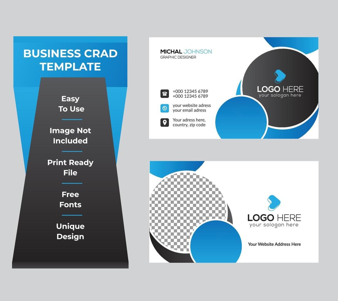 Abstract creative business card template vector
