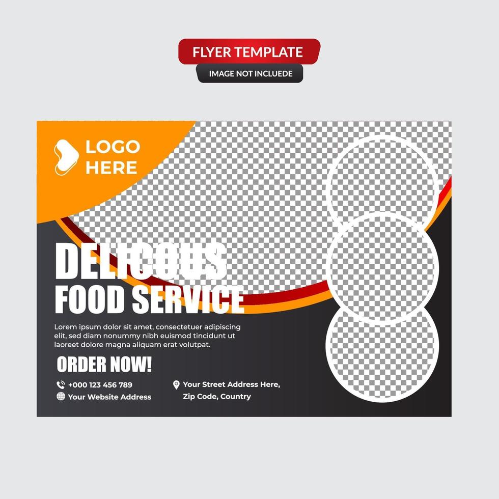 Elegant restaurant flyer template vector