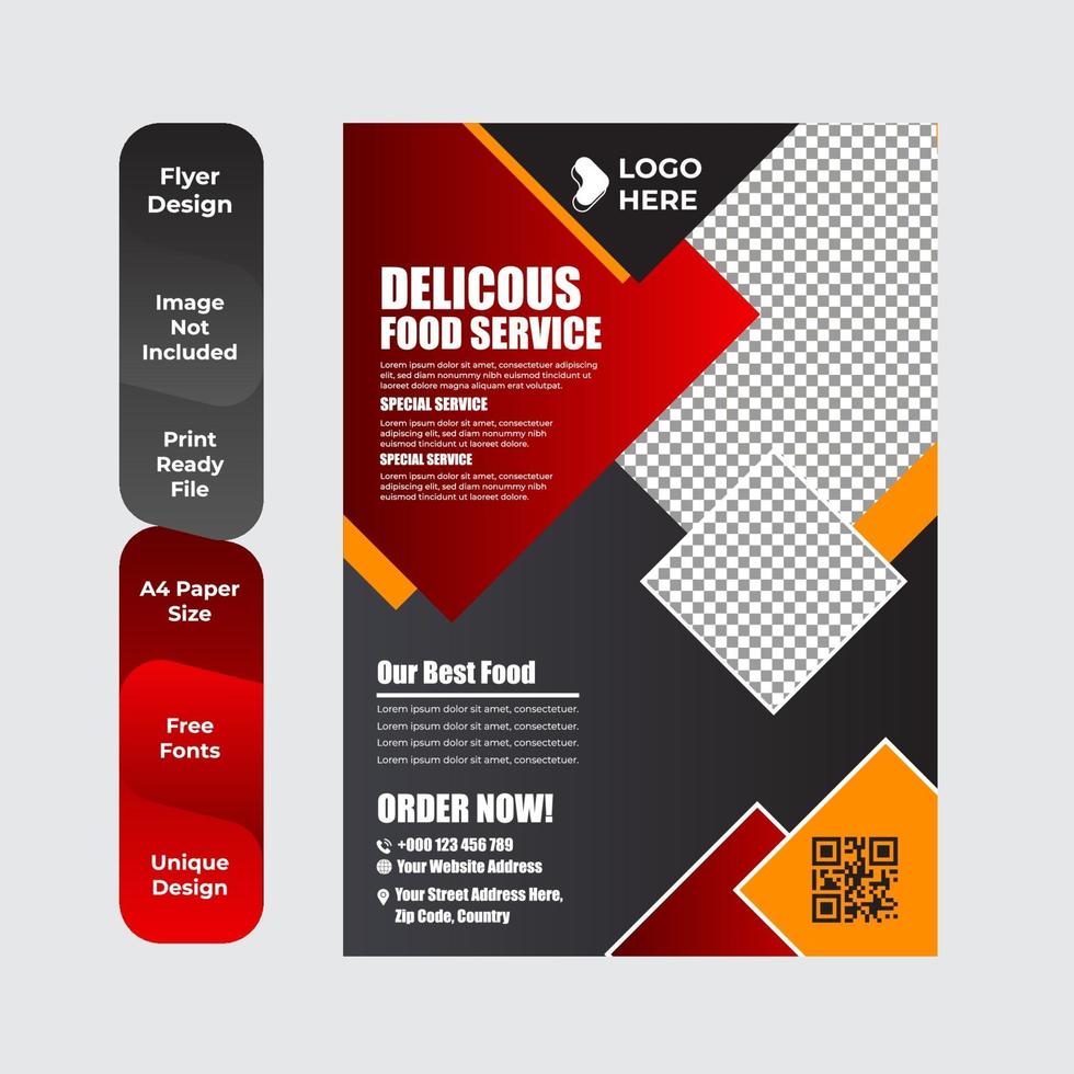 Flyer template for breakfast restaurant business flyer vector