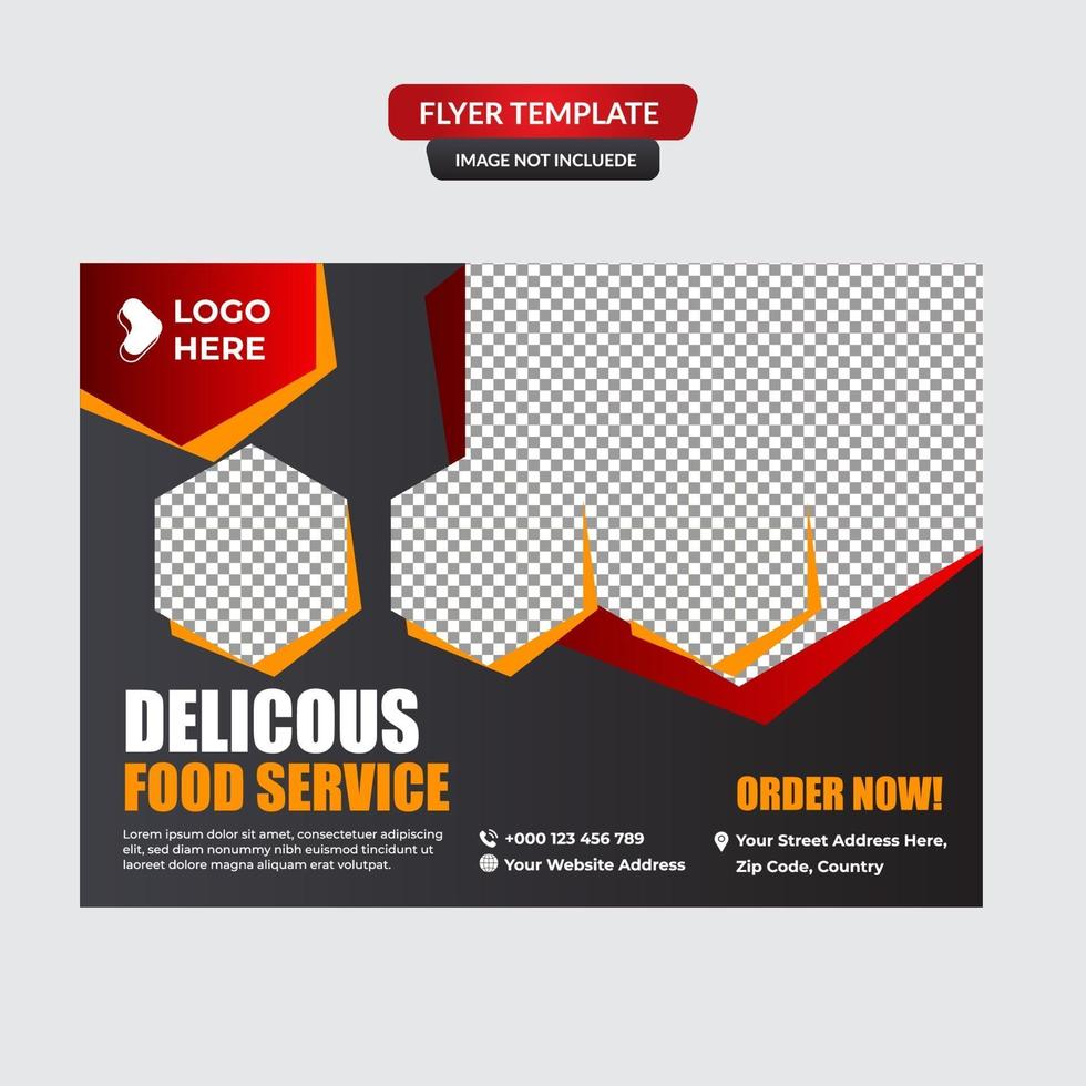Fast food burger social media template vector