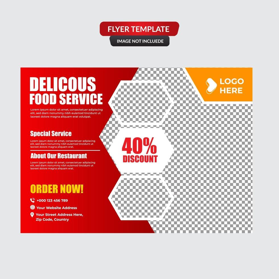 Food best discount flyer template vector