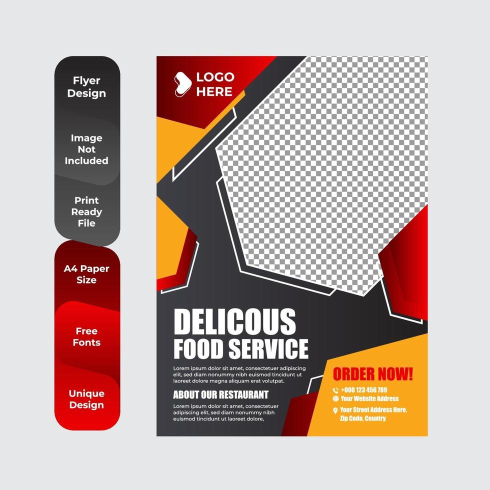 Modern restaurant flyer template vector