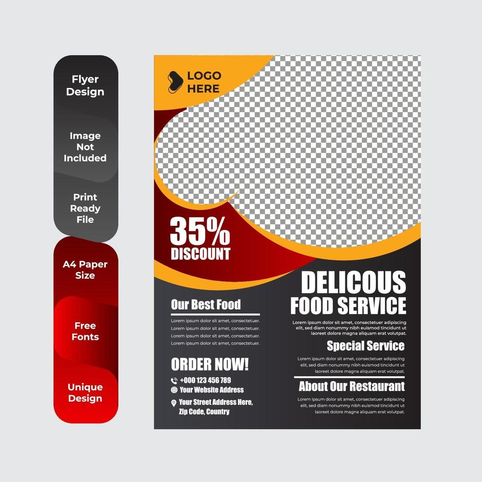 Healthy food restaurant poster template vector