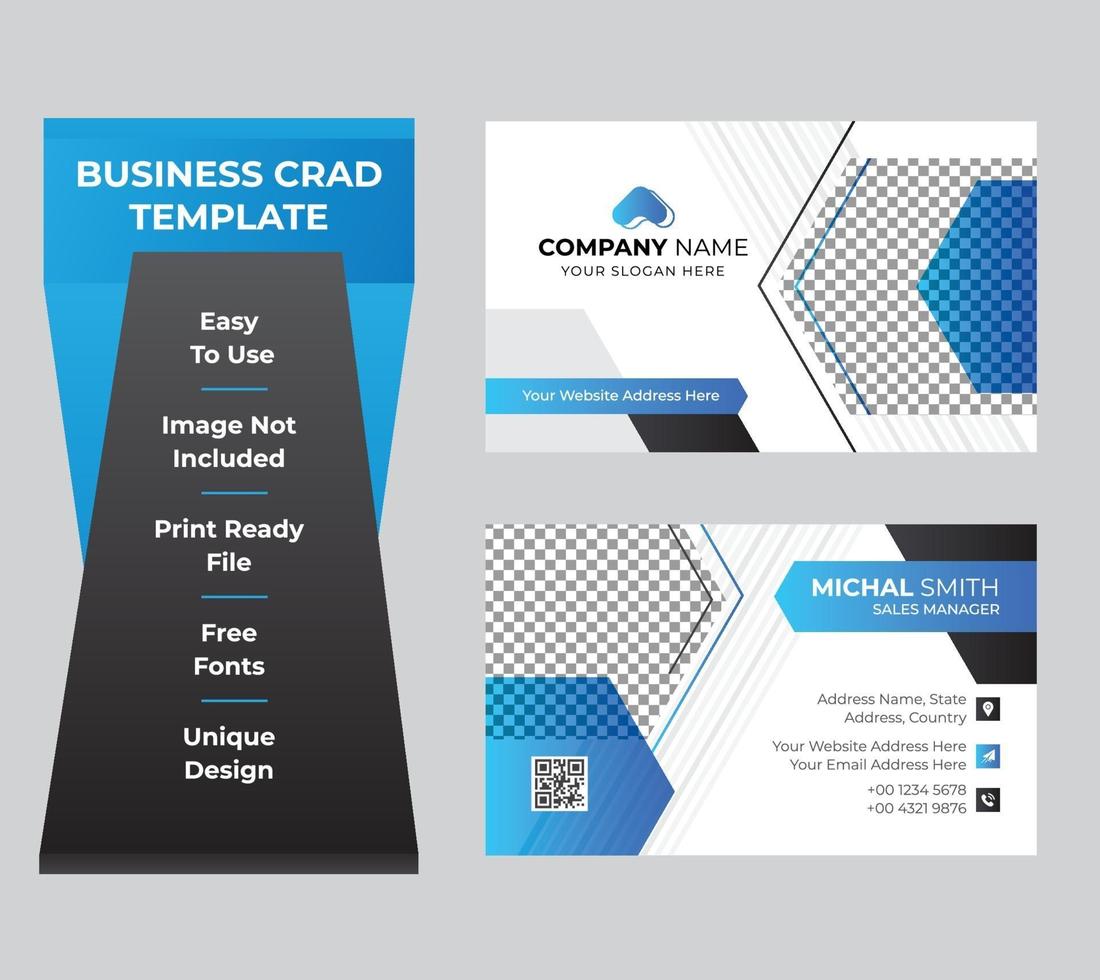 Modern simple business card template vector