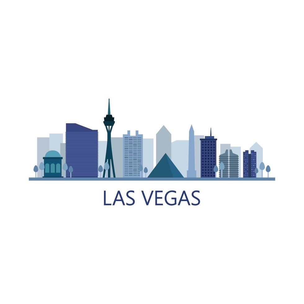 Las Vegas Skyline On Background vector