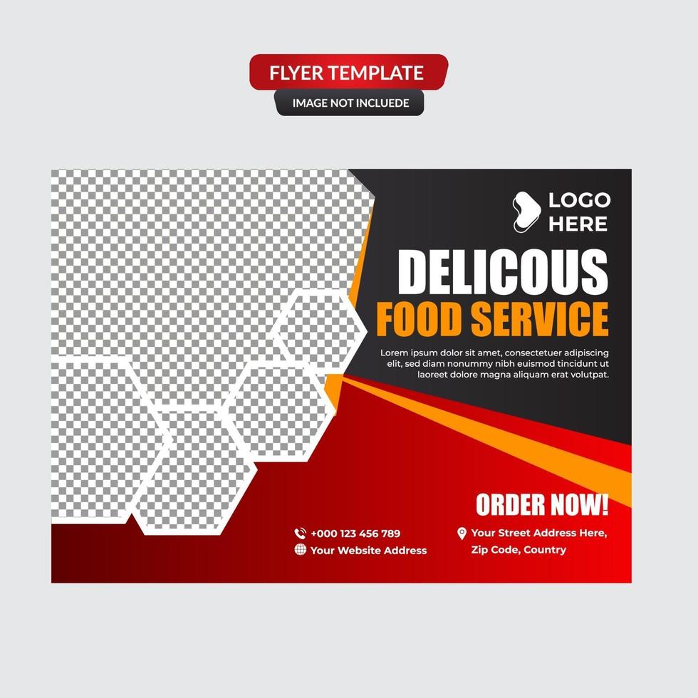 Restaurant food flyer promotion template vector