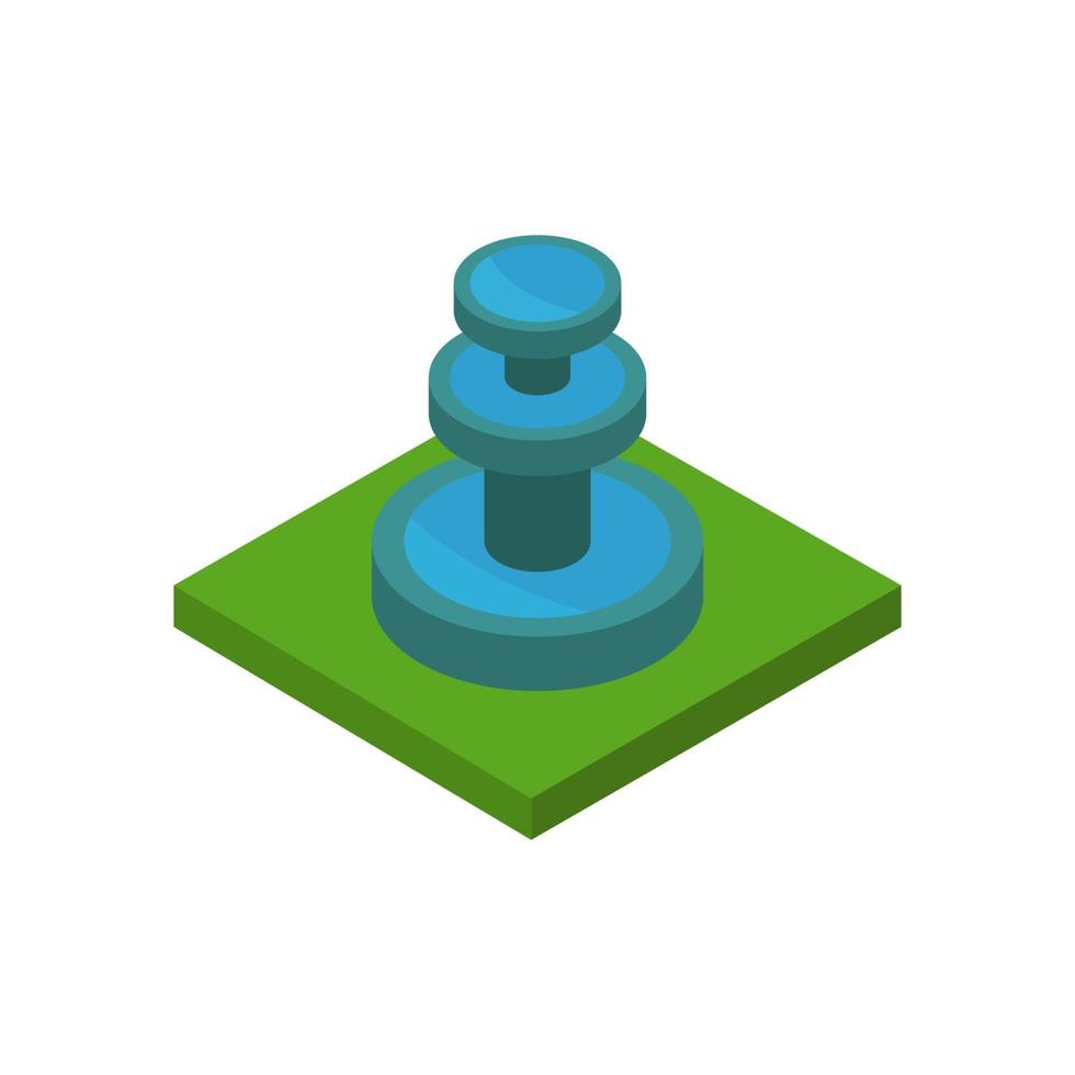 Isometric Fountain On White Background vector
