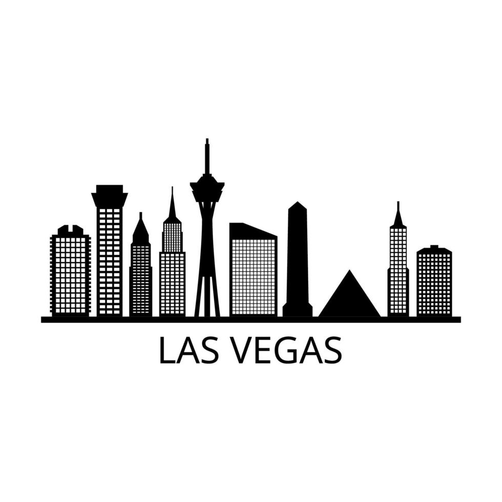 Las Vegas Skyline On Background vector