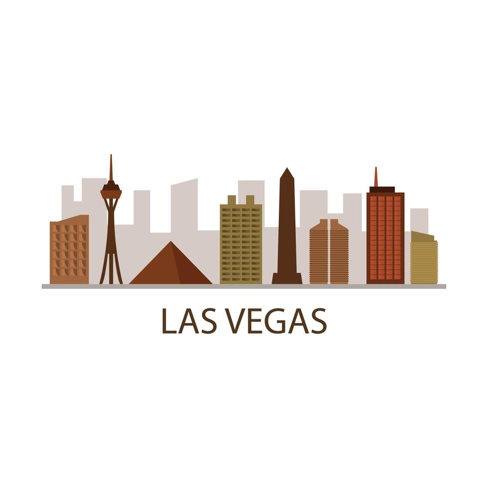 Las Vegas Skyline On Background vector