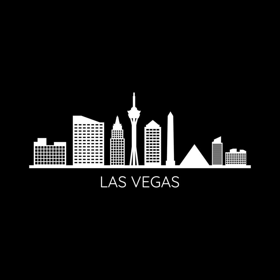 Las Vegas Skyline On Background vector