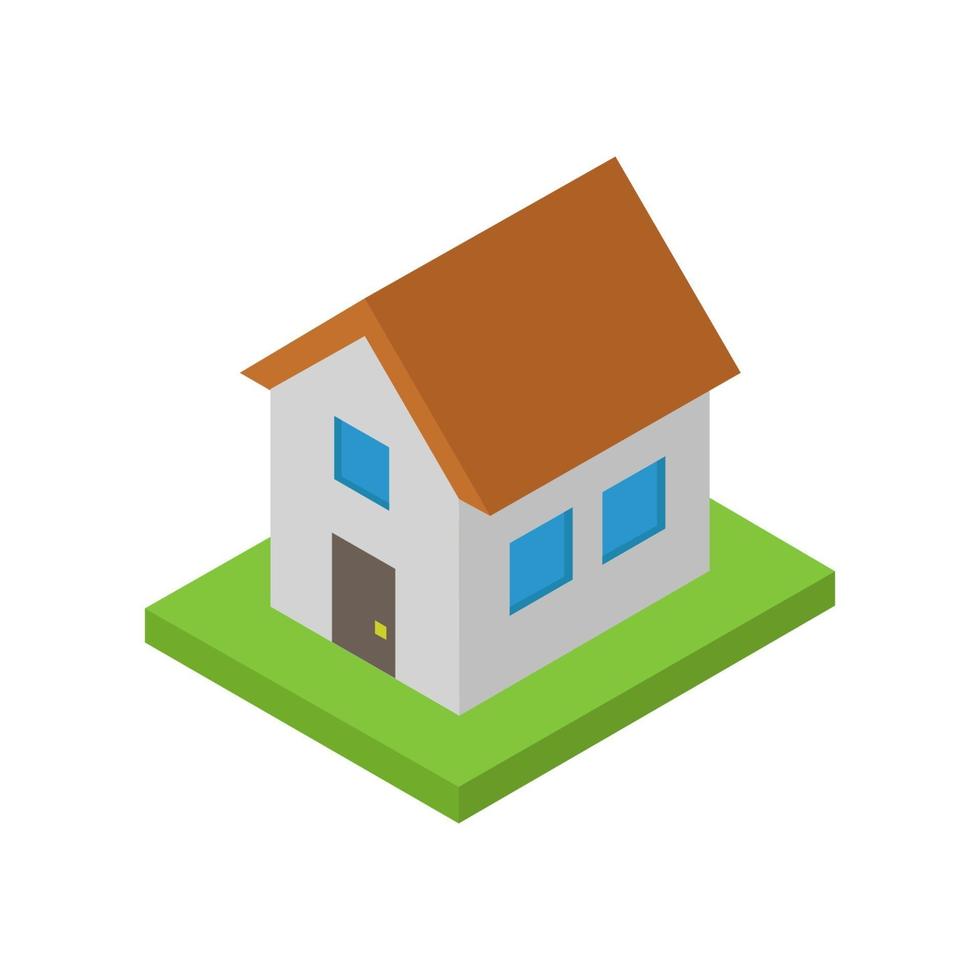 Isometric House On White Background vector