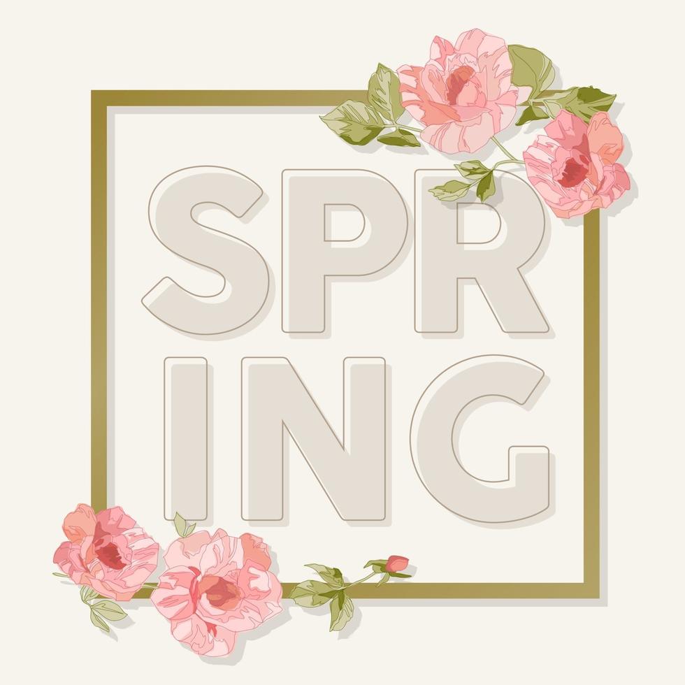 Card for spring season vector