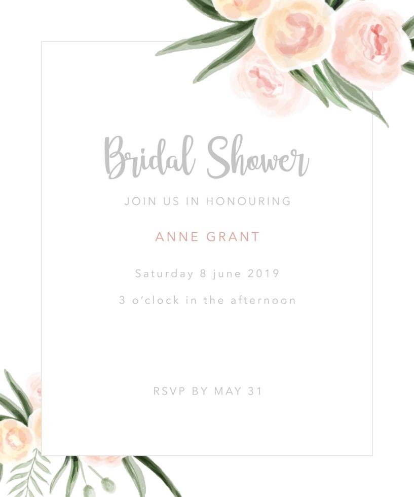 Bridal Shower Invitation vector