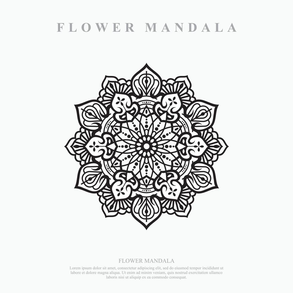 mandala de flores. elementos decorativos vintage. patrón oriental, ilustración vectorial. vector