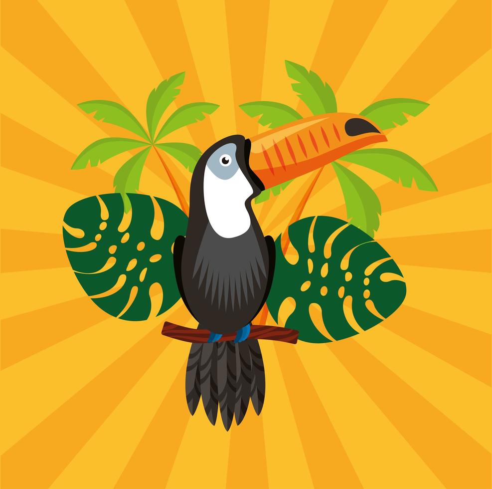 Brazilian Carnival celebration with toucan vector