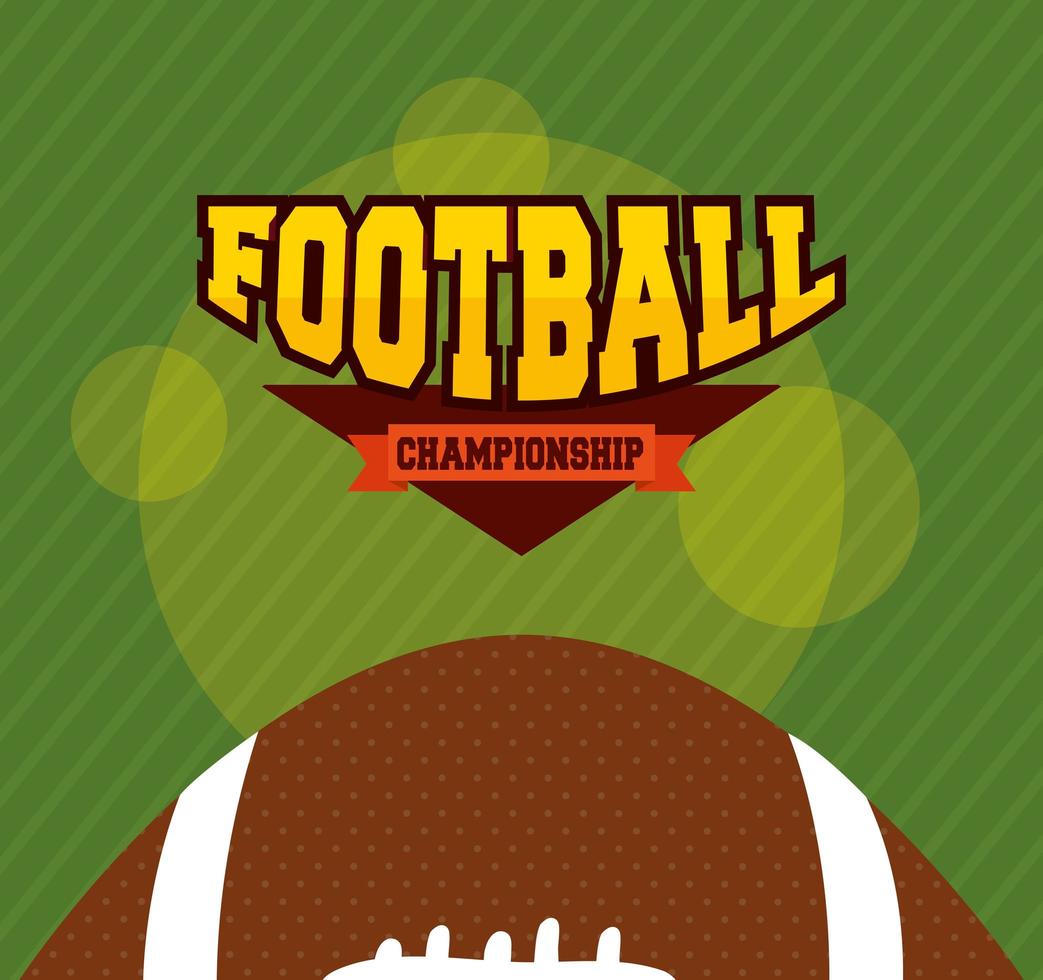 American football sport banner with ball vector