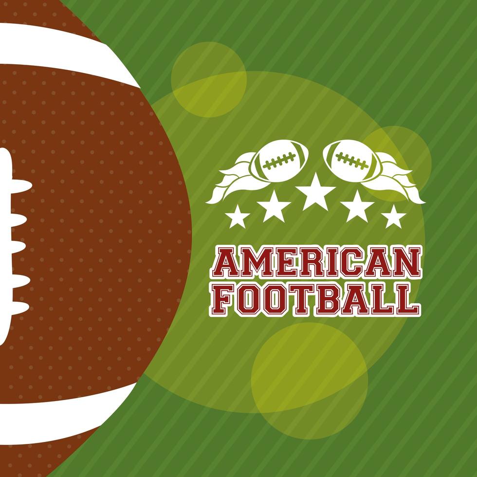 American football sport banner with ball vector