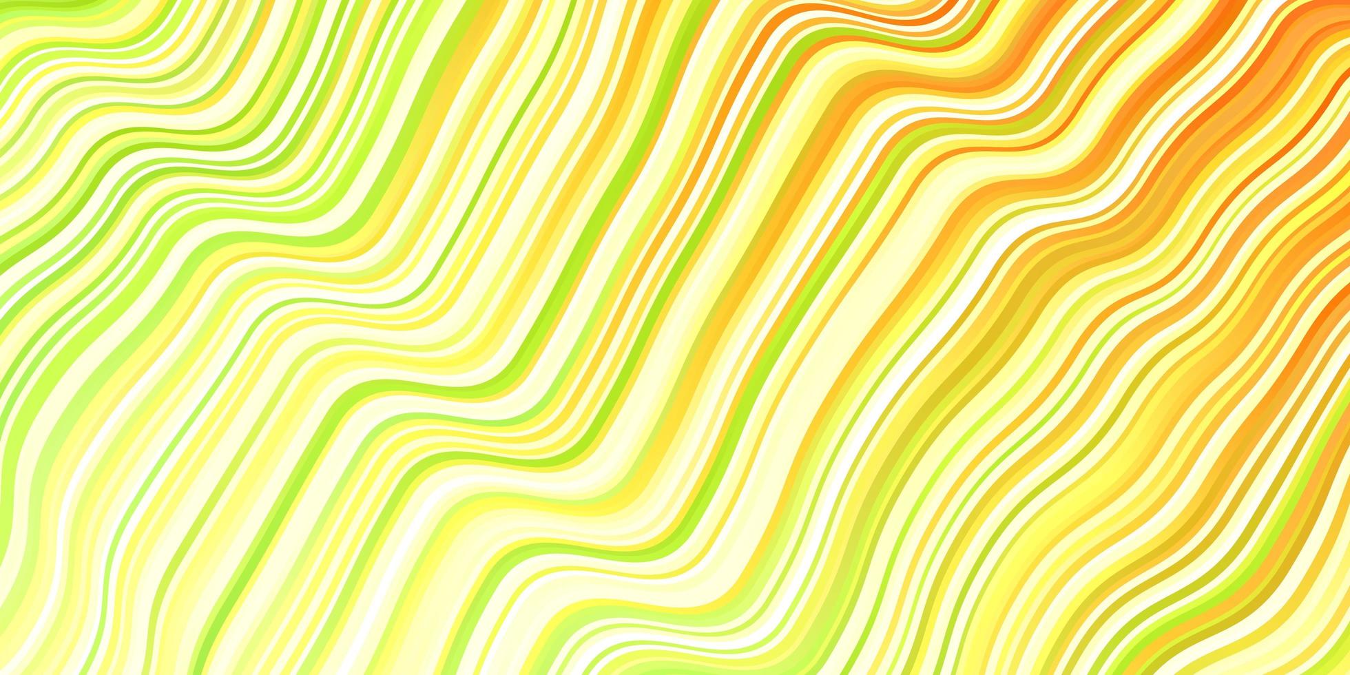 Light Yellow, Green Pattern with Wavy Lines vector