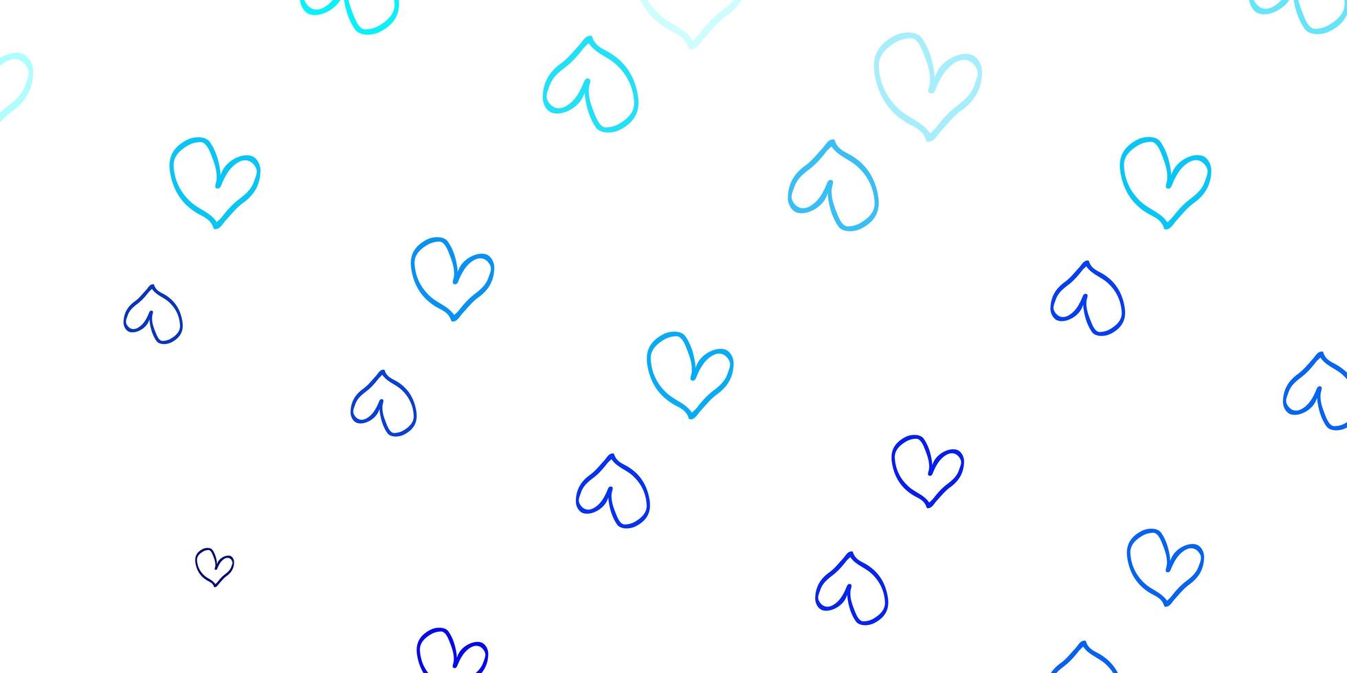 fondo azul claro con corazones brillantes vector