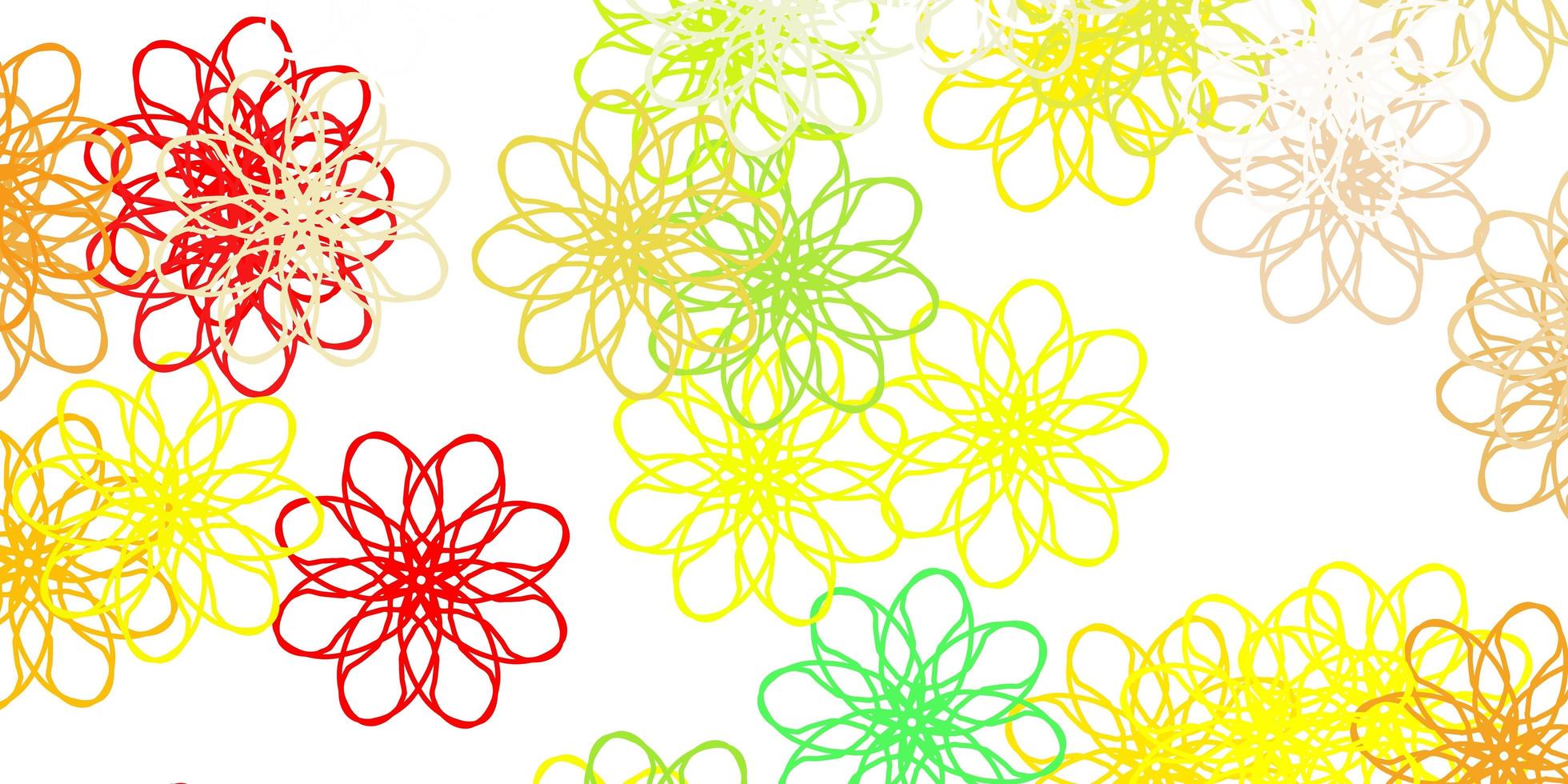 Light Multicolor Doodle Flowers vector