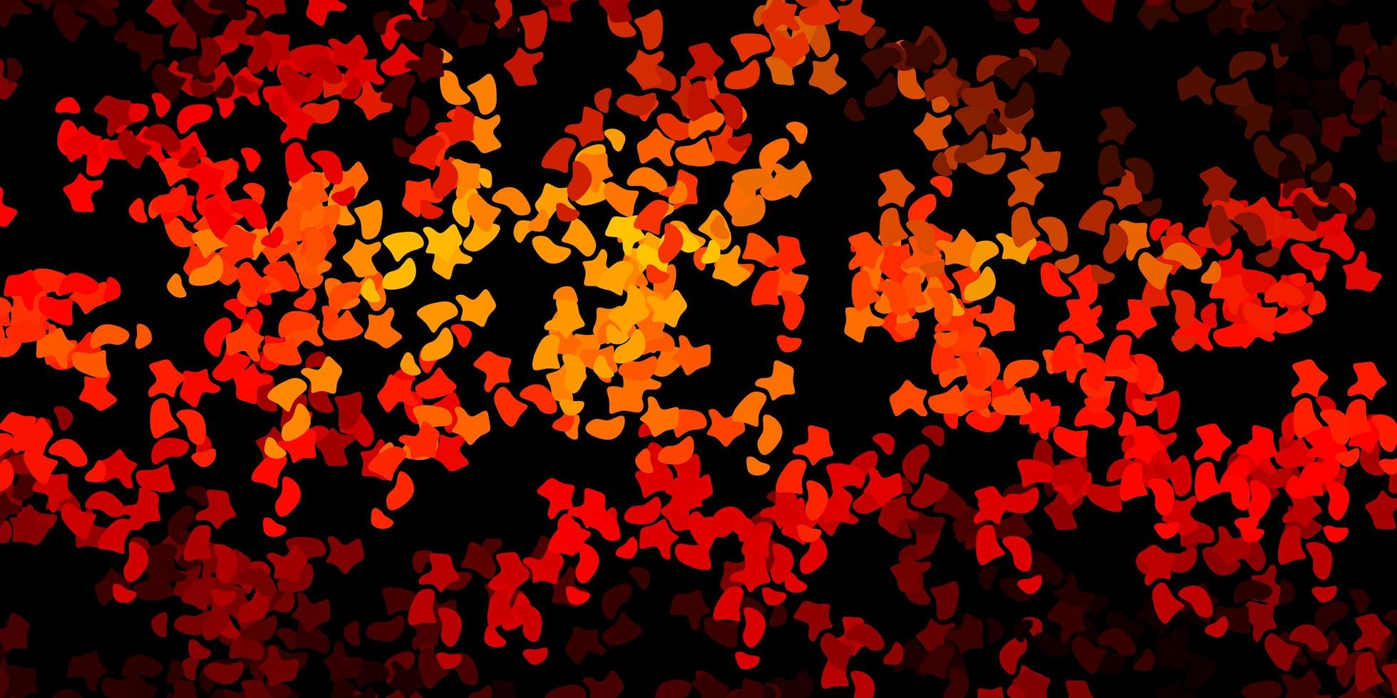 Dark orange vector texture with memphis shapes.