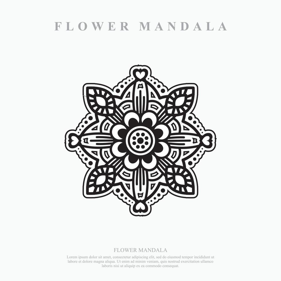 mandala de flores. elementos decorativos vintage. patrón oriental, ilustración vectorial. vector