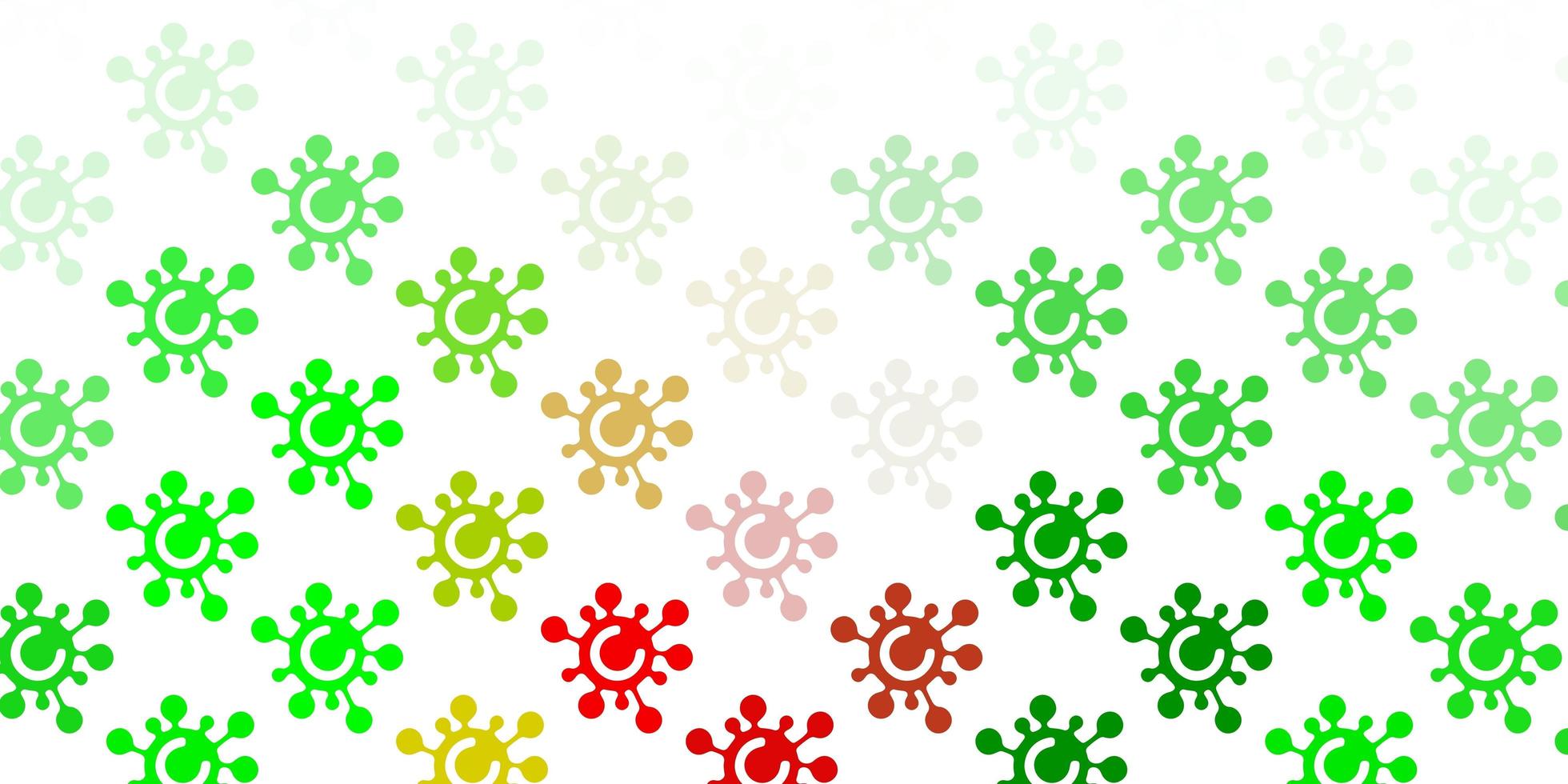 Light Green, Red vector template with flu signs.