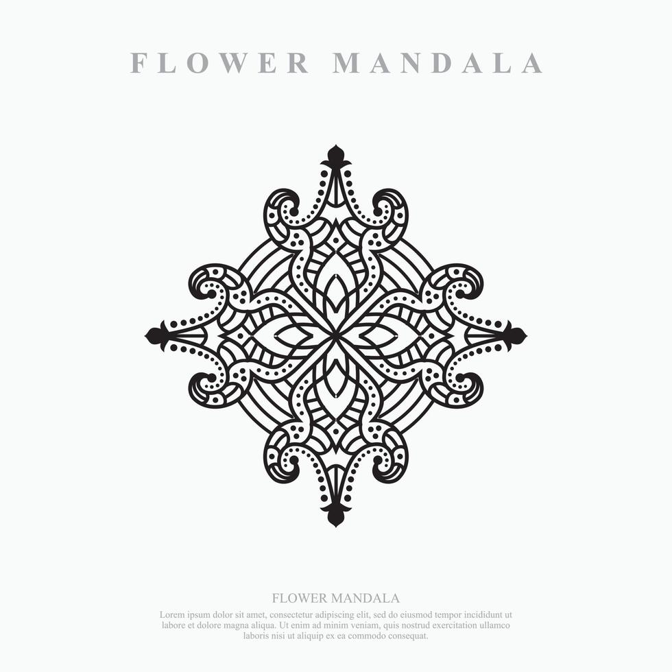 Flower Mandala. Vintage decorative elements. Oriental pattern, vector illustration.