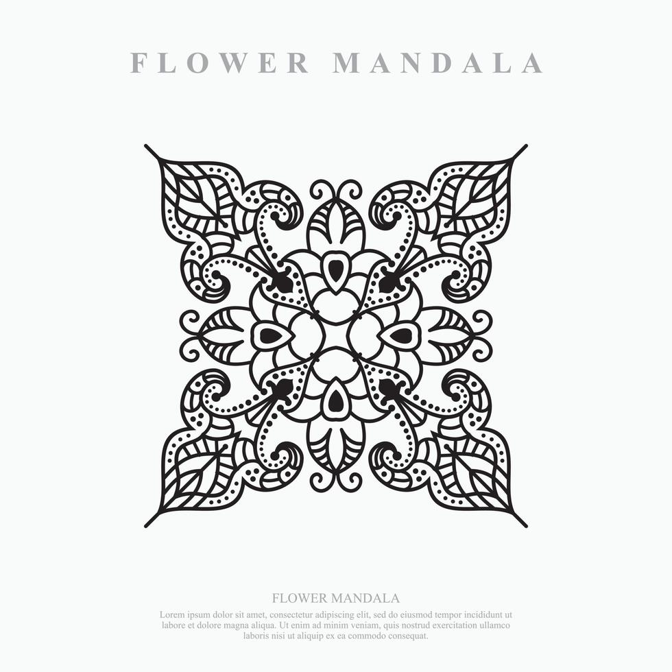 Flower Mandala. Vintage decorative elements. Oriental pattern, vector illustration.