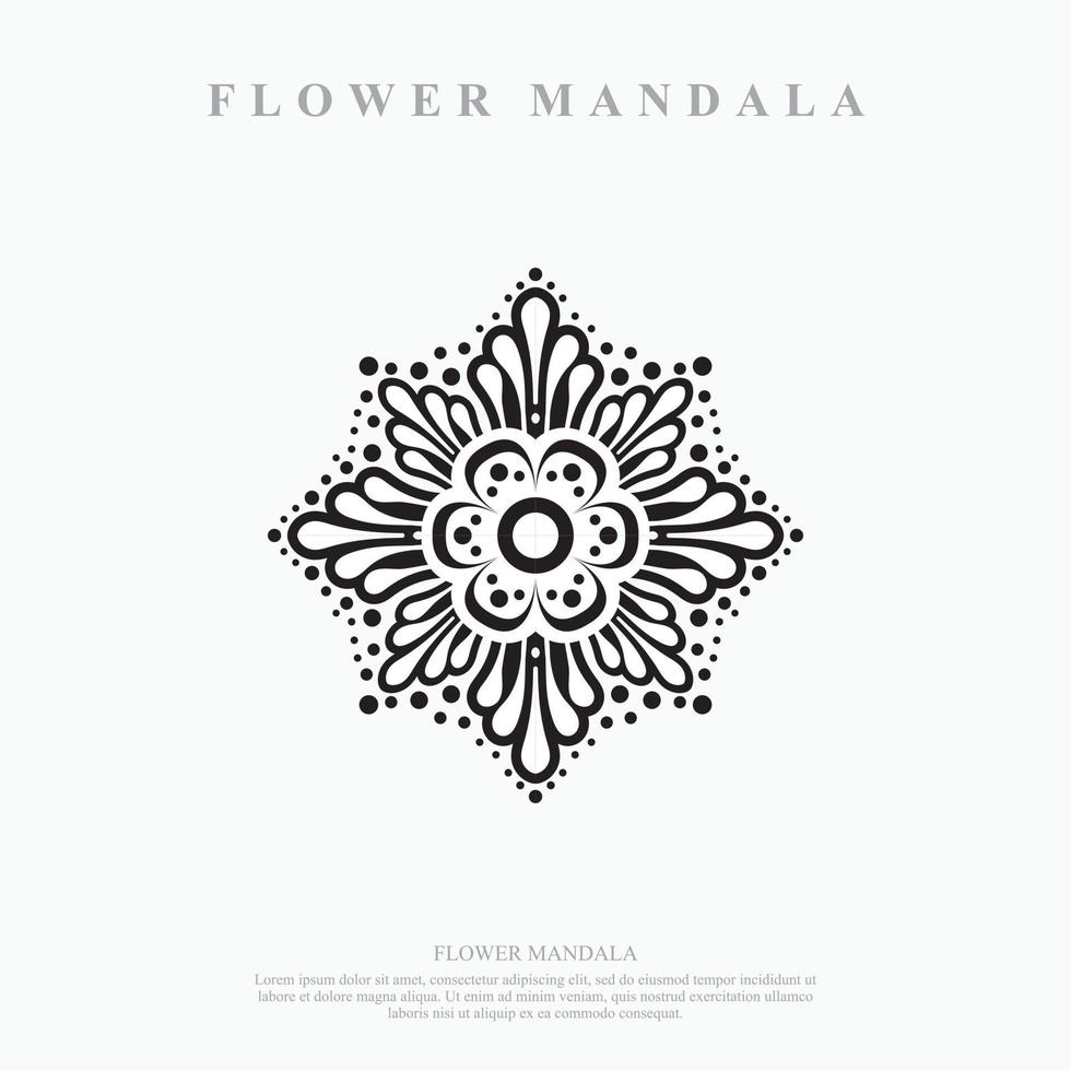 Flower Mandala. Vintage decorative elements. Oriental pattern, vector illustration.