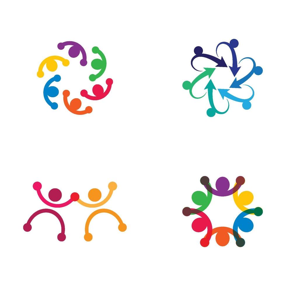 diseño de imágenes de logotipo de atención comunitaria vector