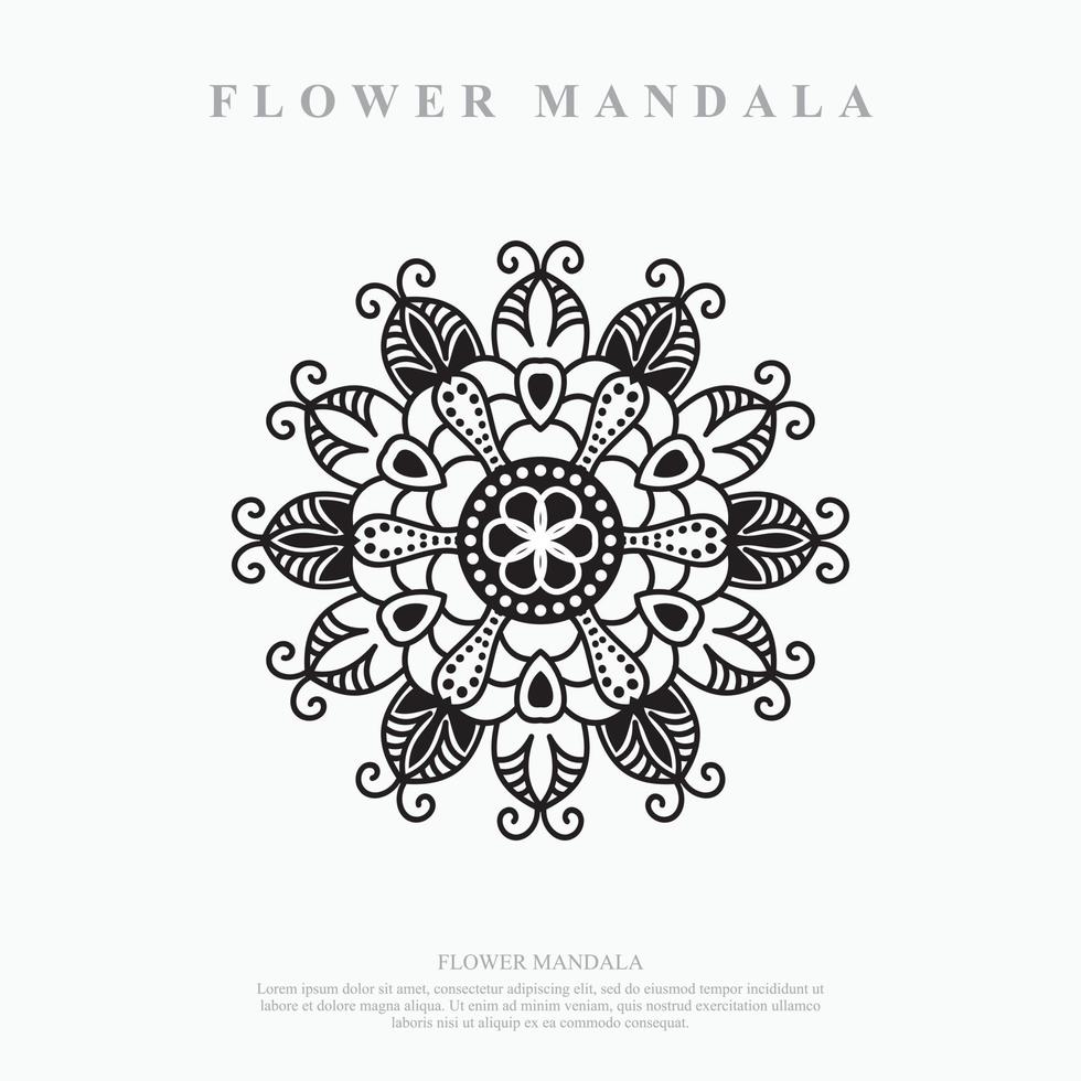 mandala de flores. elementos decorativos vintage. patrón oriental, ilustración vectorial. vector