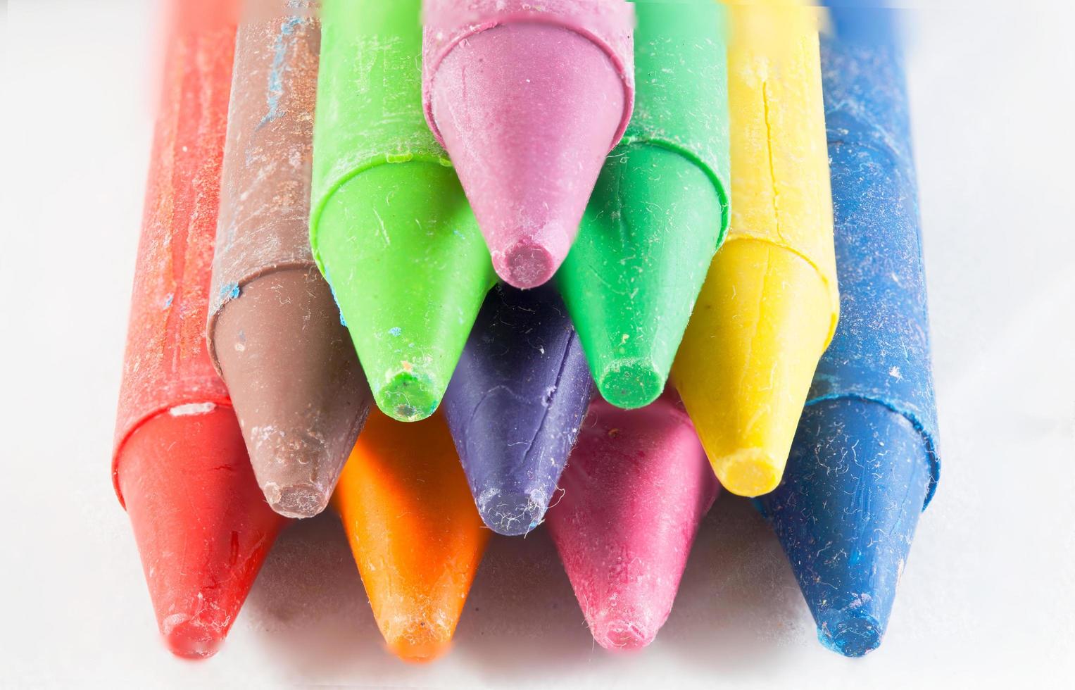 Macro crayon sticks photo