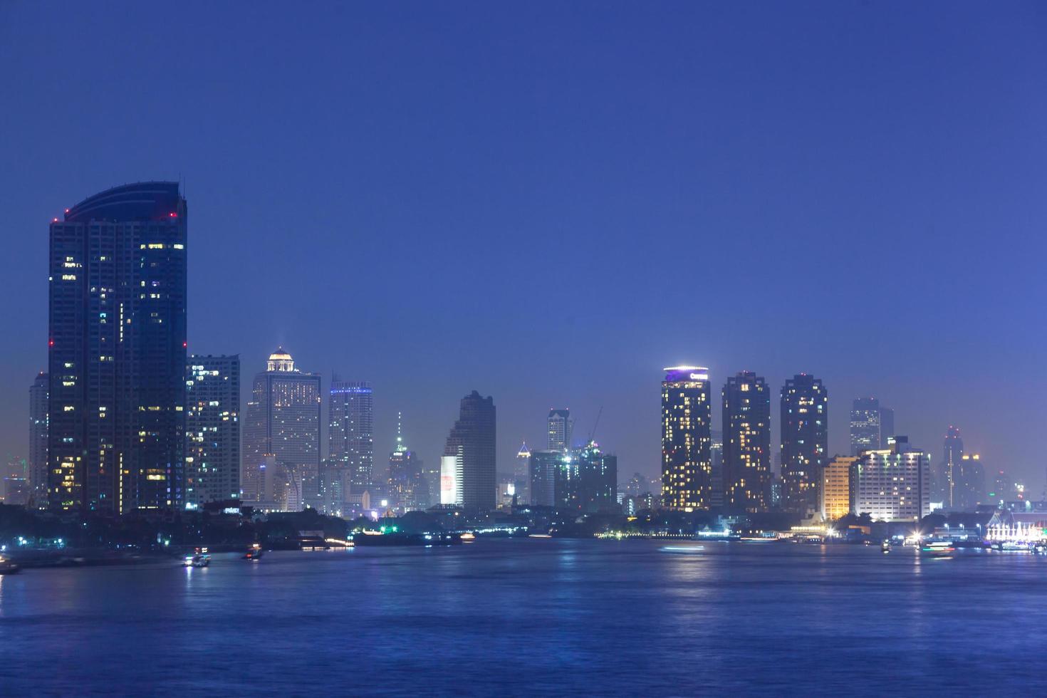 Bangkok cityscape at night photo