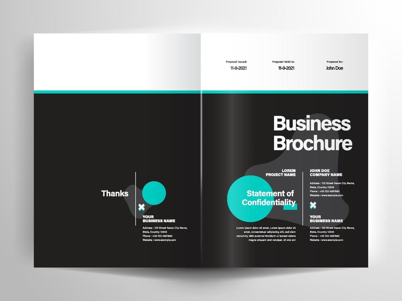 Business brochure layout template vector